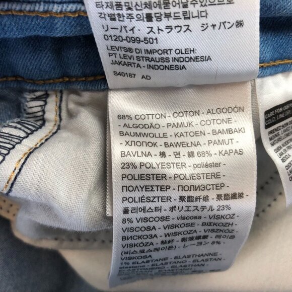 Levis Womens 721 Jeans Size 28 High Rise Skinny Leg Ankle Blue Denim Casual - Picture 12 of 16